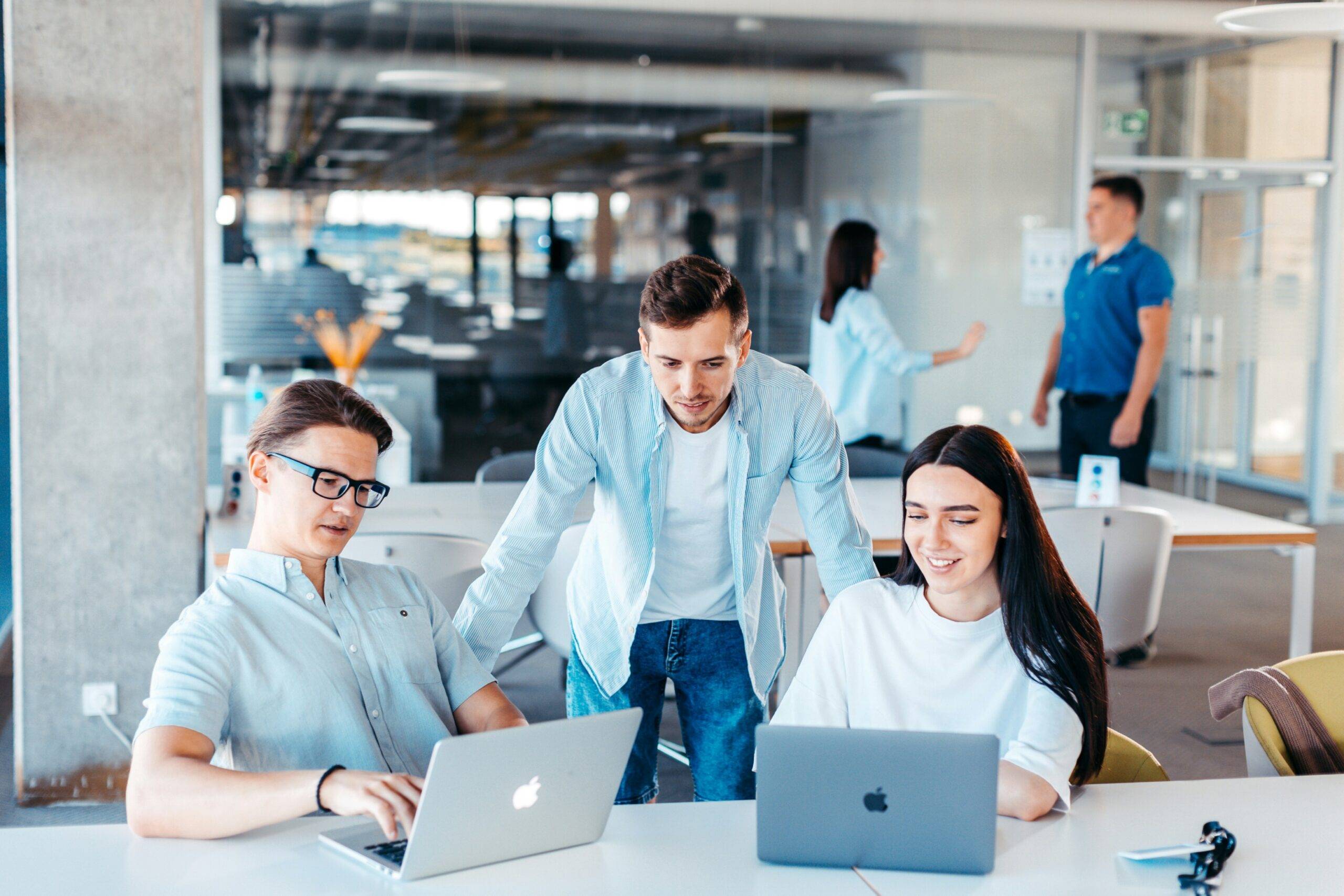 Technology consulting experts planning IT systems to improve business performance and scalability